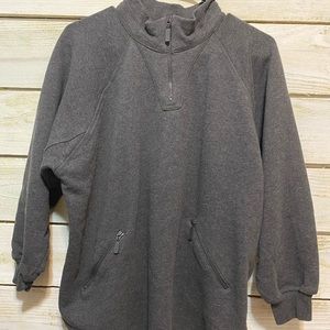 Vintage On Your Mark 1/4 zip pullover sz Large grey
